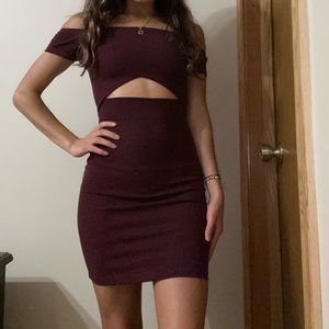 Purple Cut-Out Dress